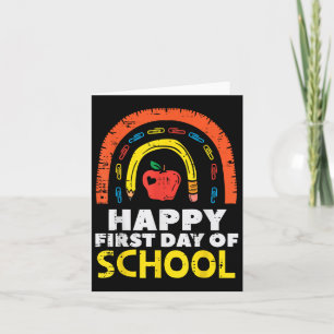 Carte Apple Rainbow Joyeux Premier Jour De L'École Migno