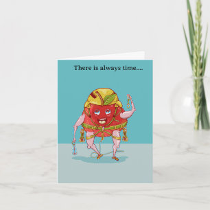 Carte Apple Rock Climber Fruit drôle