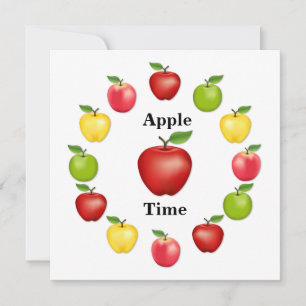Carte Apple Time, Delicious, Granny Smith, Variété rose