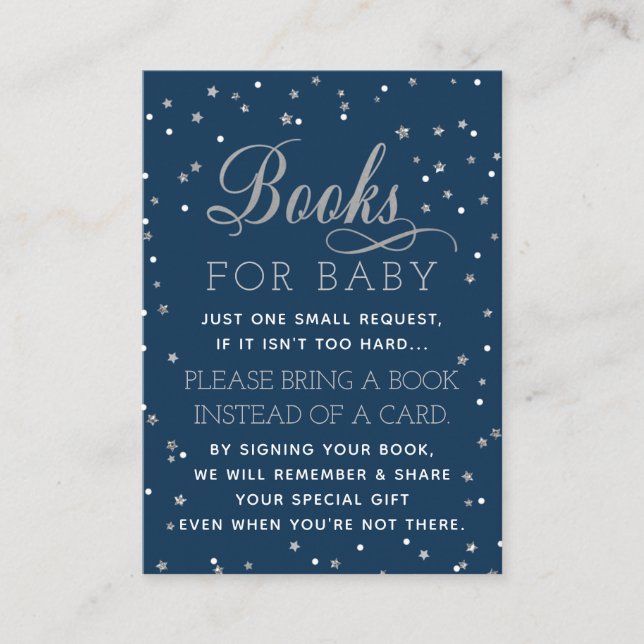 Carte Apporte un livre, Twinkle Star, Baby Shower (Devant)