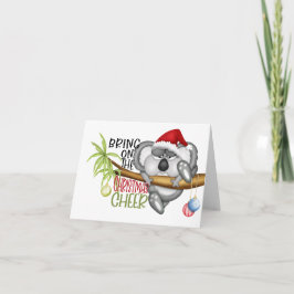 Carte Apportez le koala de la fête de Noël