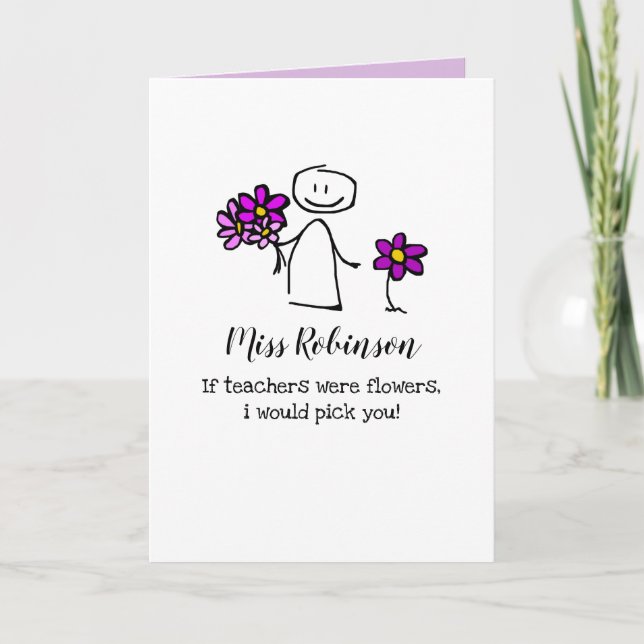 Carte Appréciation de l'enseignant (Devant)