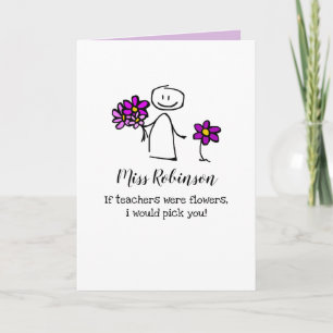 Carte Appréciation de l'enseignant