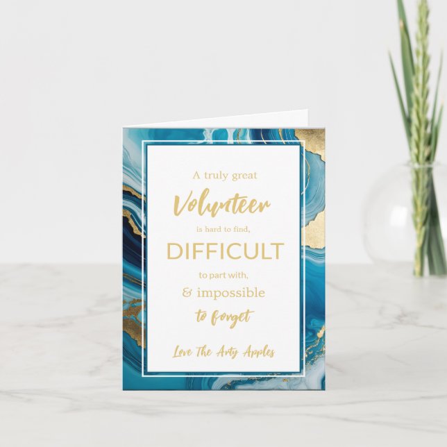 Carte appréciation du bénévole semaine bleue or (Devant)