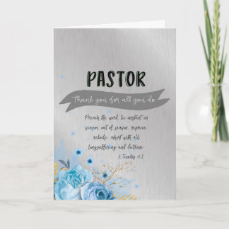 Carte Appréciation du pasteur avec Verse biblique