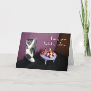 Carte Appréciez votre gâteau d'anniversaire…