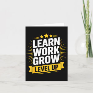 Carte Apprendre Travail Grandir Niveau Supérieur Motivat