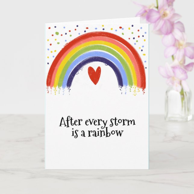Carte après chaque tempête est un arc-en-ciel bilan de s (Orchidée)