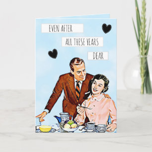 Carte Après toutes ces années La Saint Valentin rétro