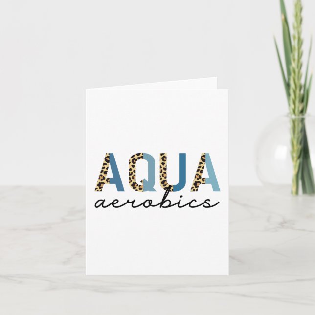 Carte Aqua Aerobics Empreinte Cheetah Livres d'aquagym (Devant)