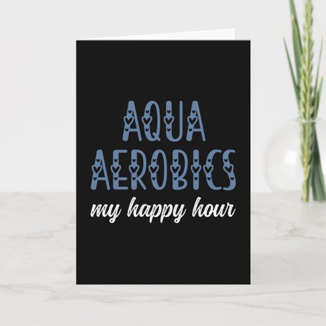 Carte Aqua Aerobics My happy hour Aqua aérobics cadeaux (Devant)