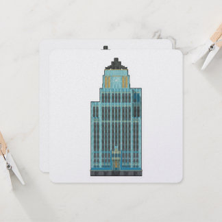 Carte Aqua Tower: Art Deco Elegance Sticker