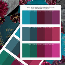 Aqua Turquoise Merlot Bijoux tonalité Mariage Pale