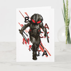 Carte Aquaman   Black Manta Scattered Typography Graphic