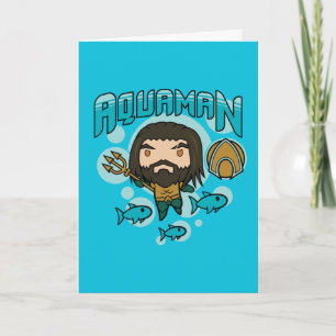 Carte Aquaman   Chibi Aquaman Graphisme sous-marin