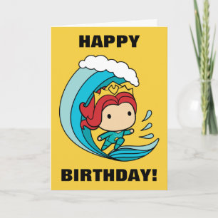 Carte Aquaman   Chibi Mera Riding Vague Graphique