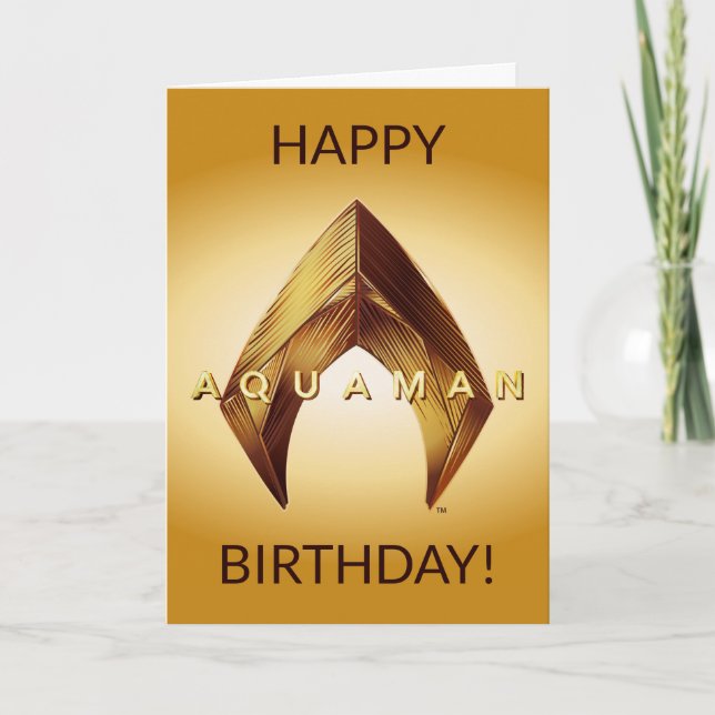 Carte Aquaman Logo de l'aquaman doré (Devant)