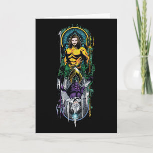 Carte Aquaman   Panneau Art Nouveau réversible Orin & Or