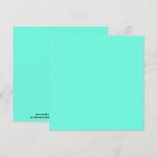 Carte Aquamarine bleu vert Turquoise couleur solide