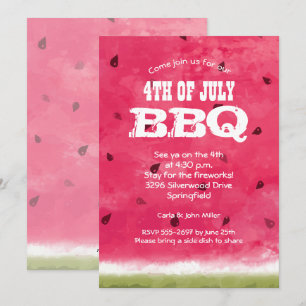 Carte Aquarelle 4 juillet