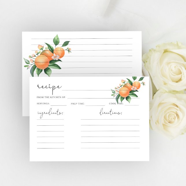 Carte Aquarelle agrumes orange (Créateur téléchargé)