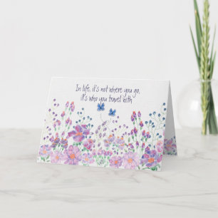 Carte Aquarelle Anniversaire Frontière Florale