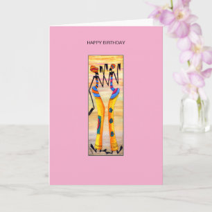 Carte Aquarelle, Art Africain, Danse Soul Anniversaire