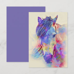 Carte Aquarelle artistique du cheval moderne