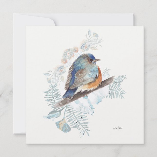 Carte Aquarelle Bluebird (Devant)