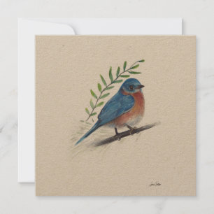Carte Aquarelle Bluebird