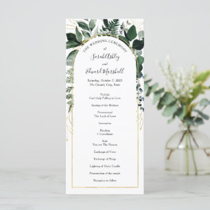 Carte Aquarelle Botanique Vert et arche moderne Programm