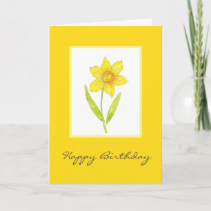 Carte Aquarelle Daffodique 2