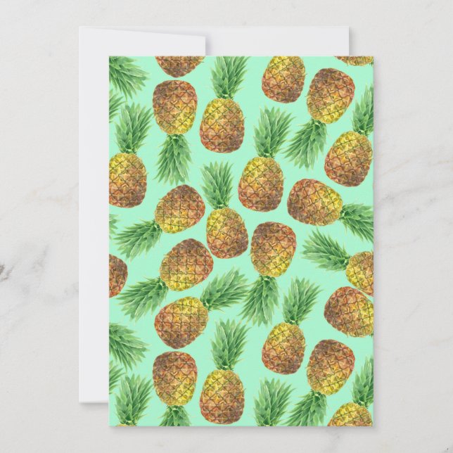 Carte Aquarelle d'ananas 2 (Devant)