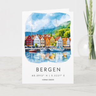 Carte Aquarelle de Bergen 2