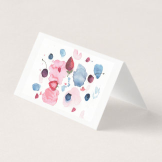 Carte aquarelle de fruits frais