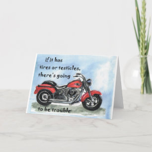 Carte aquarelle de la moto Harley Fat Tire