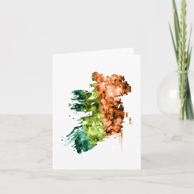 Carte aquarelle de l'Irlande Carte de voeux (Devant)