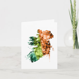 Carte aquarelle de l'Irlande Carte de voeux