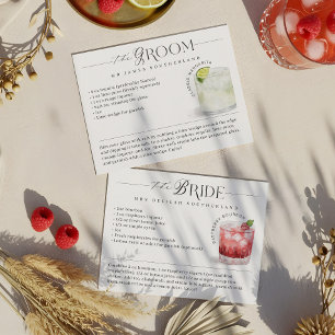 Carte Aquarelle de mariée et de chambre Signature Cockta