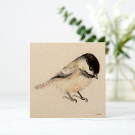 Carte Aquarelle de peinture de poulet