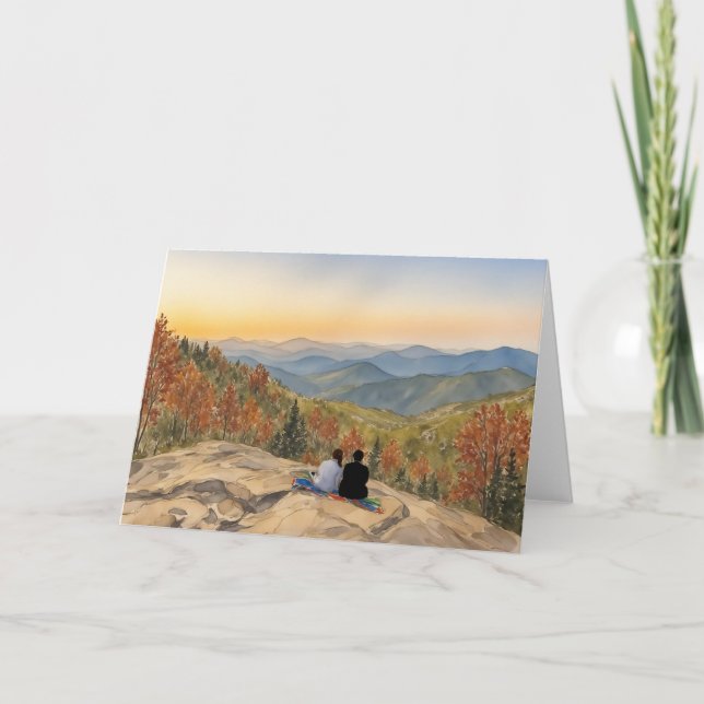 Carte Aquarelle de Preachers Rock North Georgia (Devant)