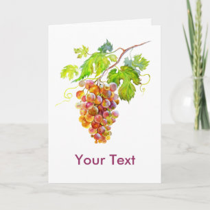 Carte Aquarelle de raisins. Art