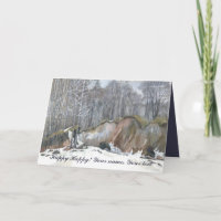 Aquarelle de ravin neigeux