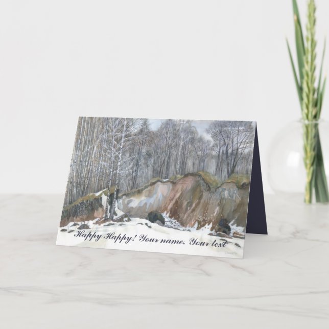 Carte Aquarelle de ravin neigeux (Devant)