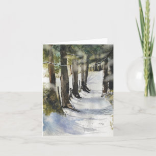 Carte Aquarelle de voie d'hiver