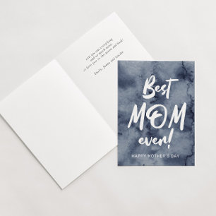 Carte aquarelle éclaboussure meilleure maman que jamais 