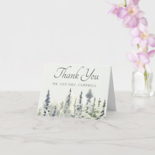 Carte Aquarelle en bois grand À feuillage persistant Arb