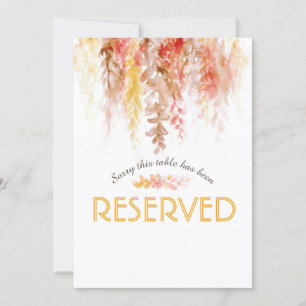 Carte Aquarelle en cascade marron orange vigne réservée