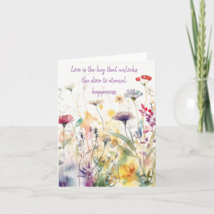 Carte Aquarelle étonnante Printemps Floral Moments spéci