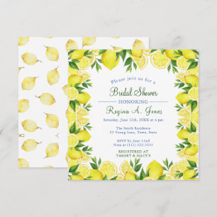 Carte Aquarelle Floral citron frite transparente